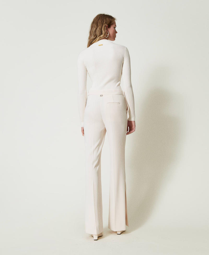 Scee by twin set Pantaloni straight leg con spacchi Ultimo giorno