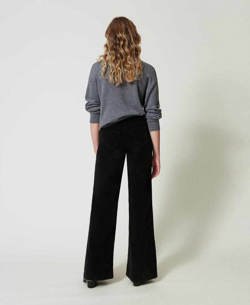 Scee by twin set Pantaloni in velluto con bottoni Fino al 55% di sconto