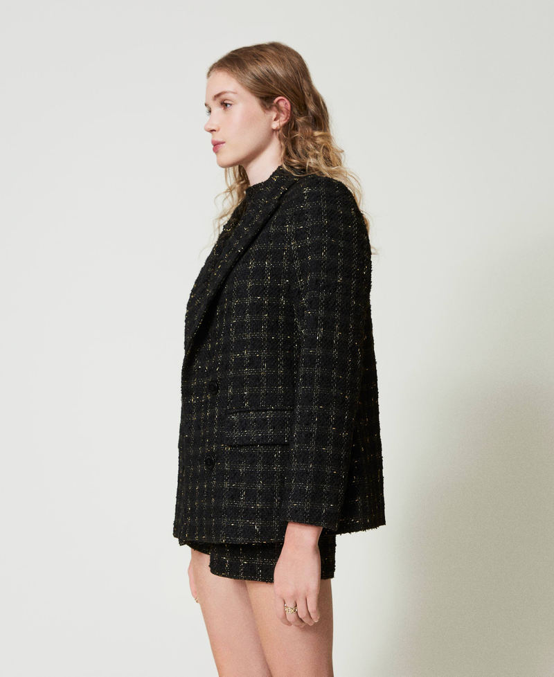 Scee by twin set Giacca blazer bouclé a disegno check Trasporto libero internazionale