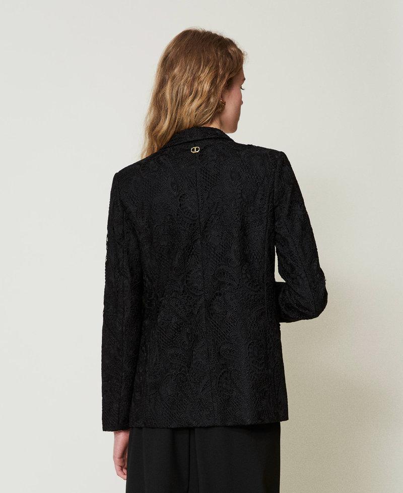 Scee by twin set Giacca blazer in pizzo macramè In vendita