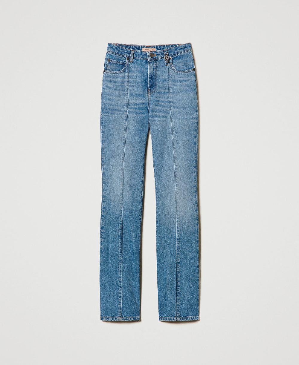Scee by twin set Pantaloni Jeans flare cinque tasche Spedizione Gratuita