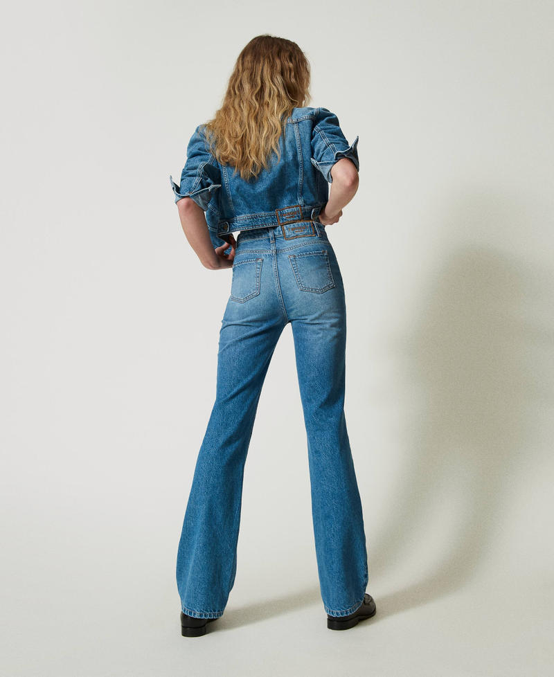 Scee by twin set Pantaloni Jeans flare cinque tasche Spedizione Gratuita