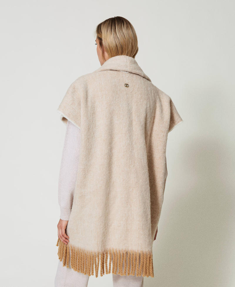 Scee by twin set Poncho mélange con frange Qualità Garantita