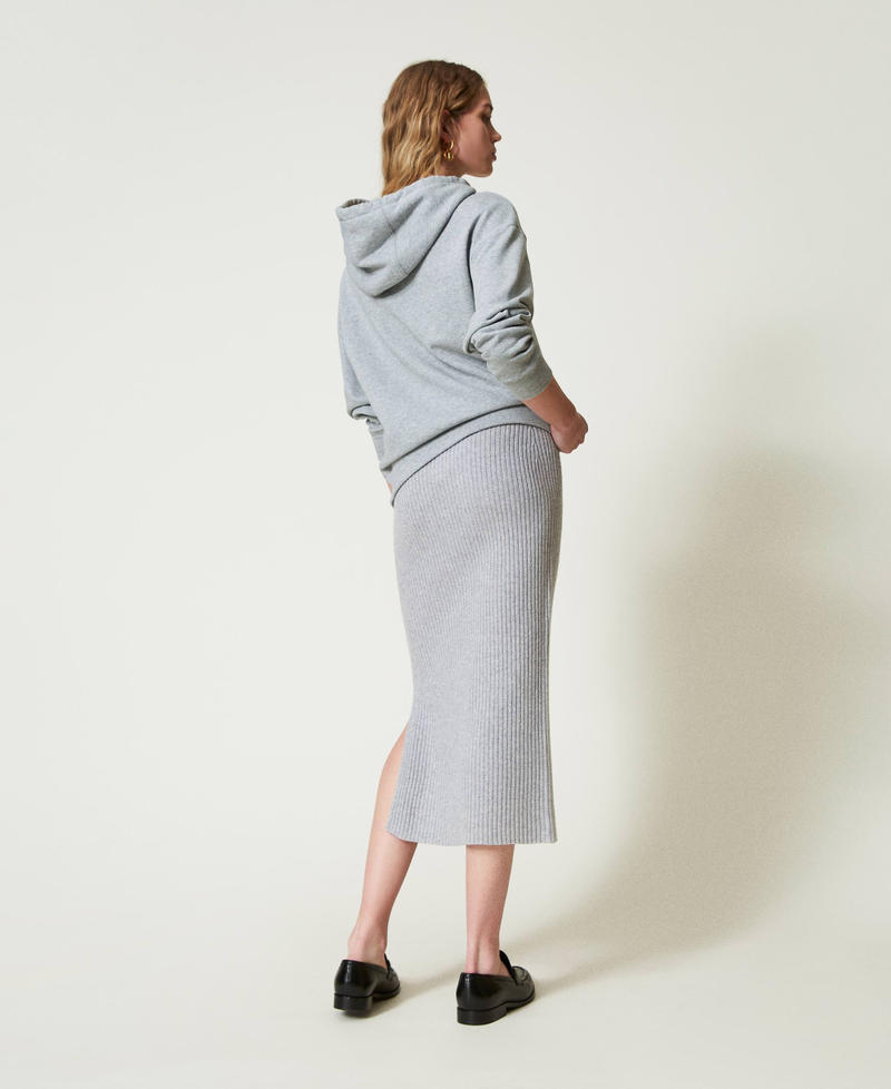 Scee by twin set Gonna longuette in maglia misto lana e lurex Promozione Limitata