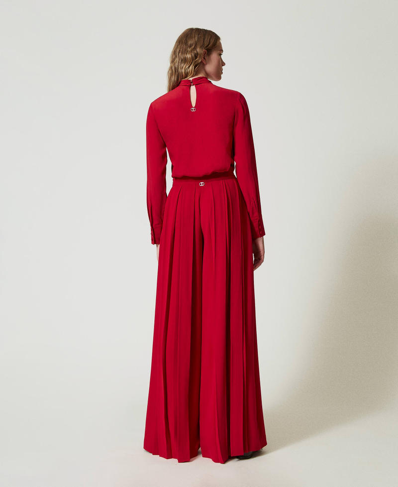 Scee by twin set Pantaloni in crêpe plissé con bottoni Affare Del Giorno