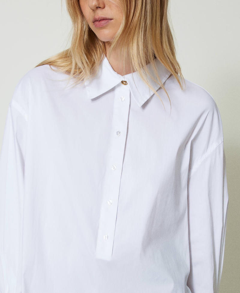 Scee by twin set Blusa a polo in popeline Prezzo Ridotto