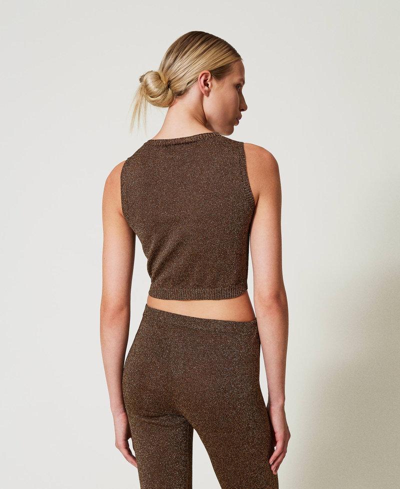 Scee by twin set Top in maglia con lurex Sconto