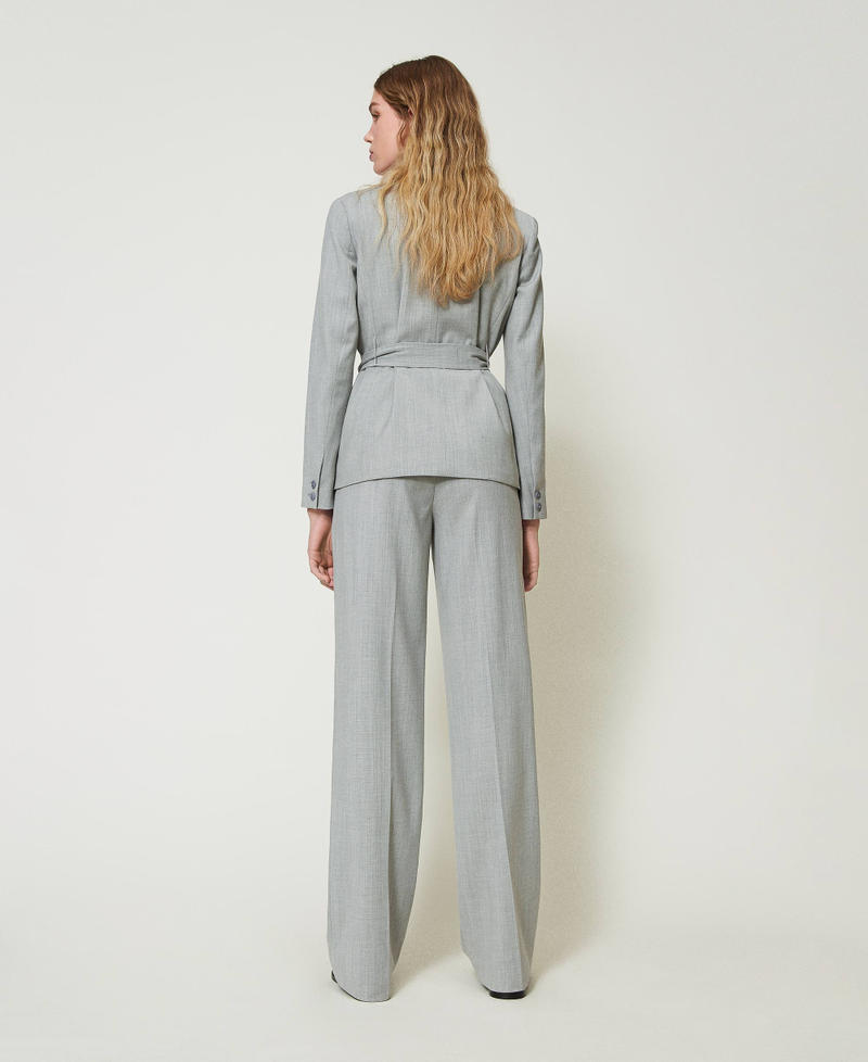 Scee by twin set Pantaloni in misto lana con piega Offerta