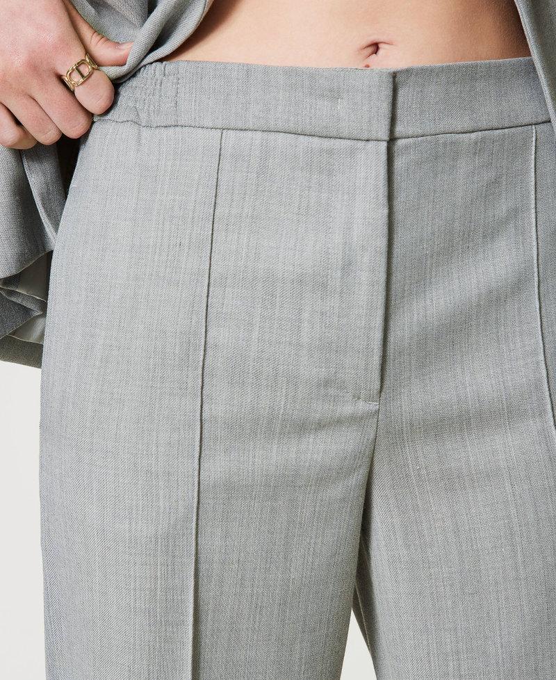 Scee by twin set Pantaloni in misto lana con piega Offerta
