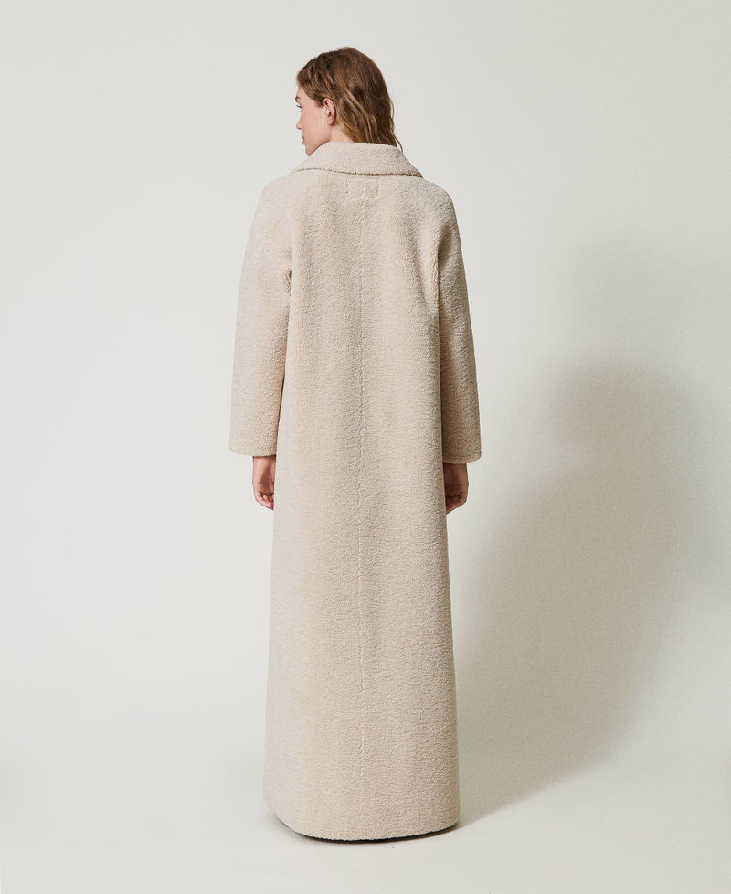 Scee by twin set Cappotto lungo doppiopetto in faux fur Economico
