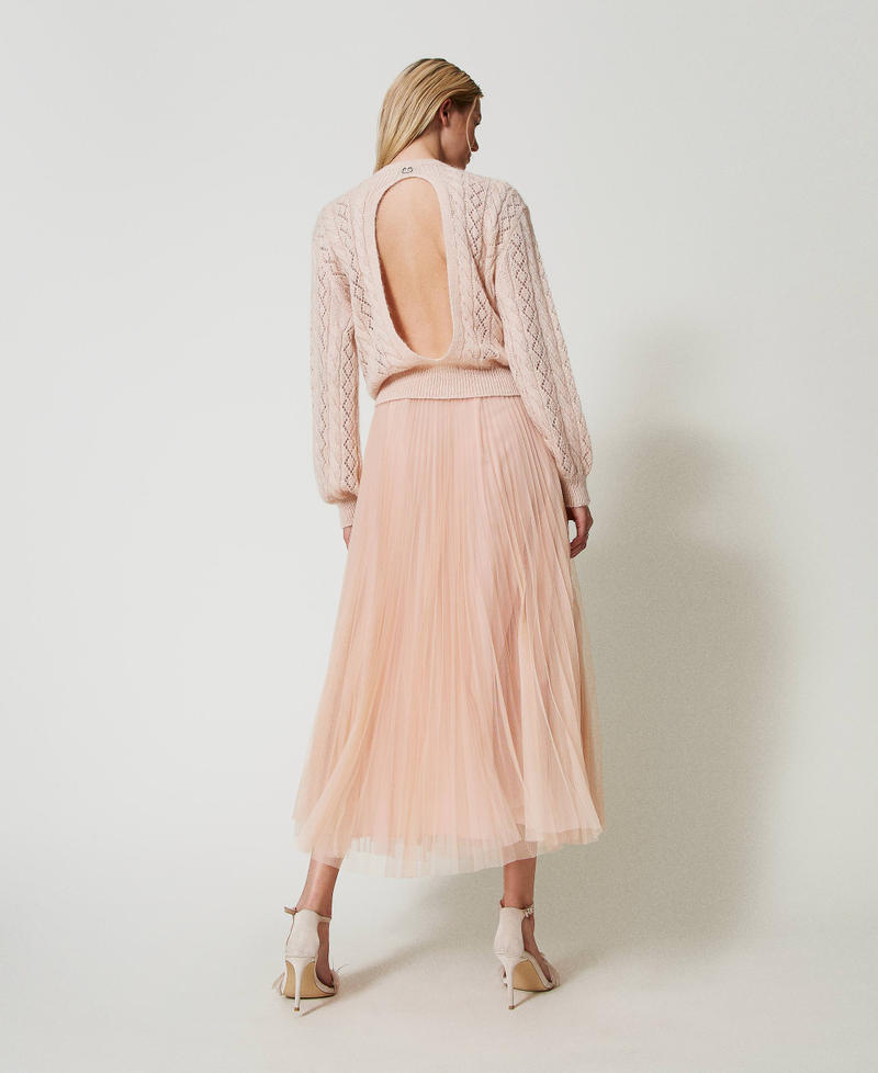 Scee by twin set Gonna lunga in tulle plissé Outlet