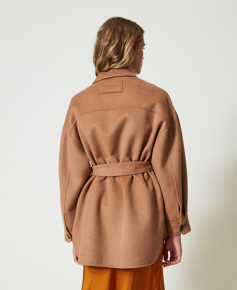 Scee by twin set Cappotto caban in panno double misto lana In Vendita