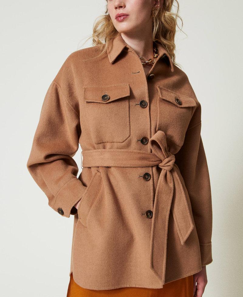 Scee by twin set Cappotto caban in panno double misto lana In Vendita