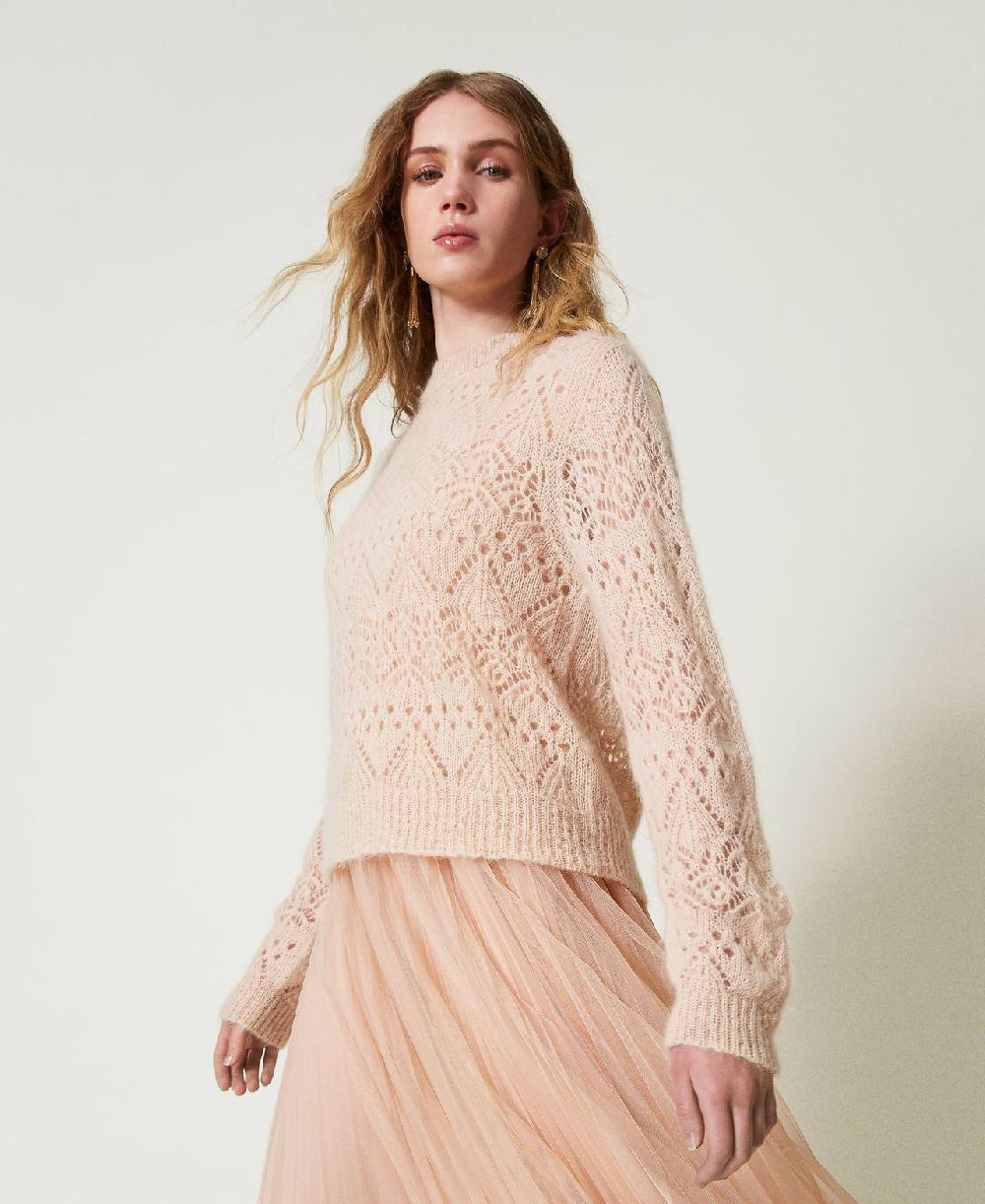 Scee by twin set Maglia in misto mohair mix di punti Offerte
