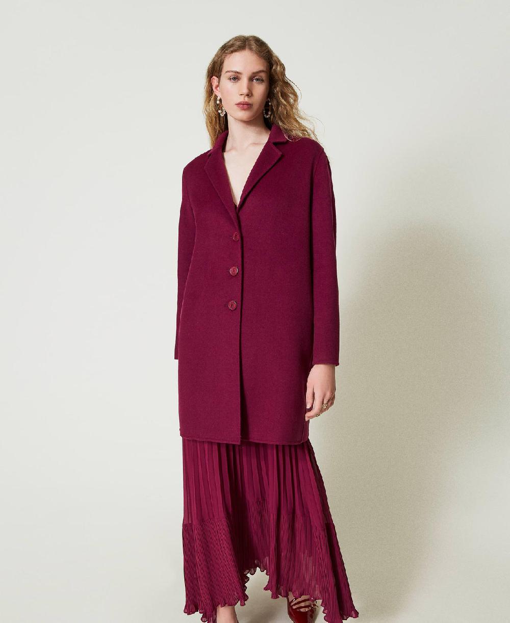 Scee by twin set Cappotto in panno double misto lana In Saldo