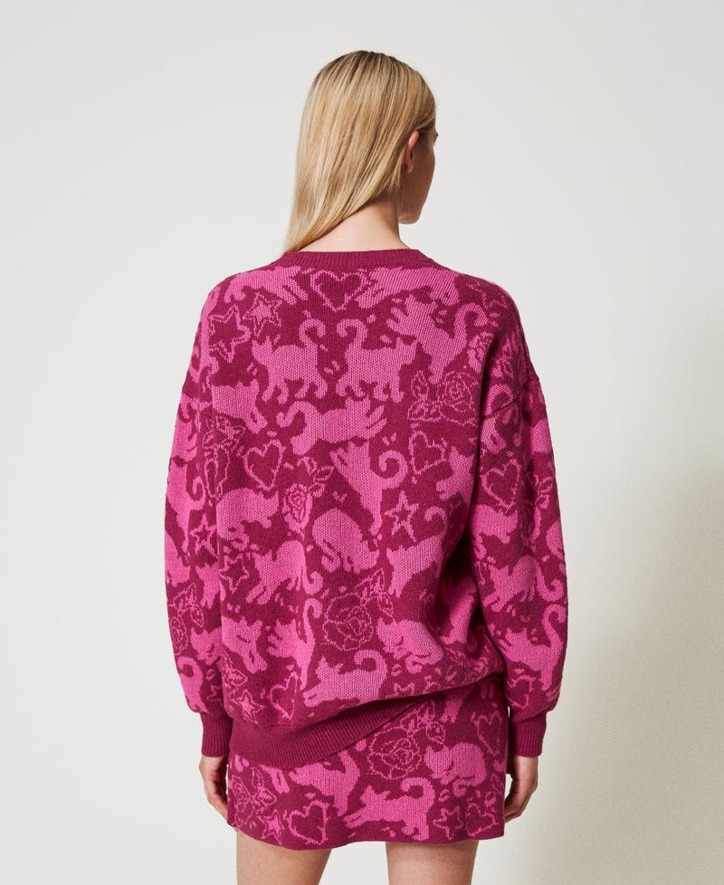 Scee by twin set Maglia jacquard in filato Treeblend Moda