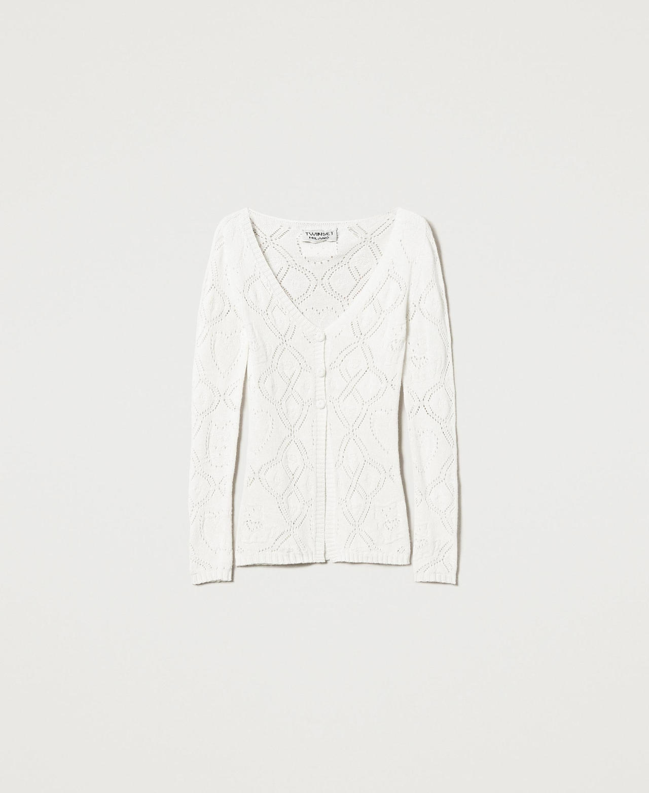 Scee by twin set Cardigan seamless in filato Treeblend Flash Sale
