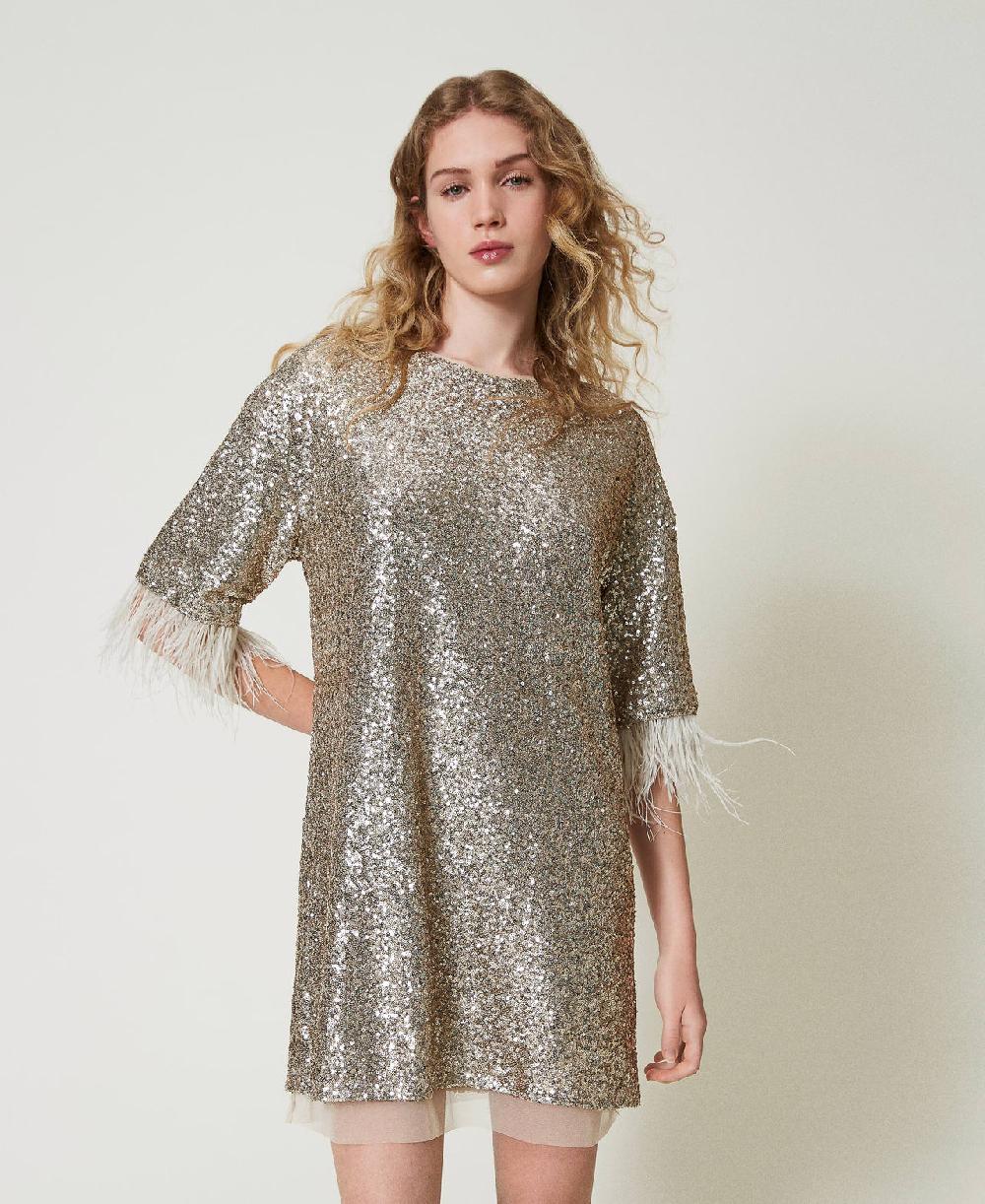 Scee by twin set Abito corto in full paillettes Shopping online