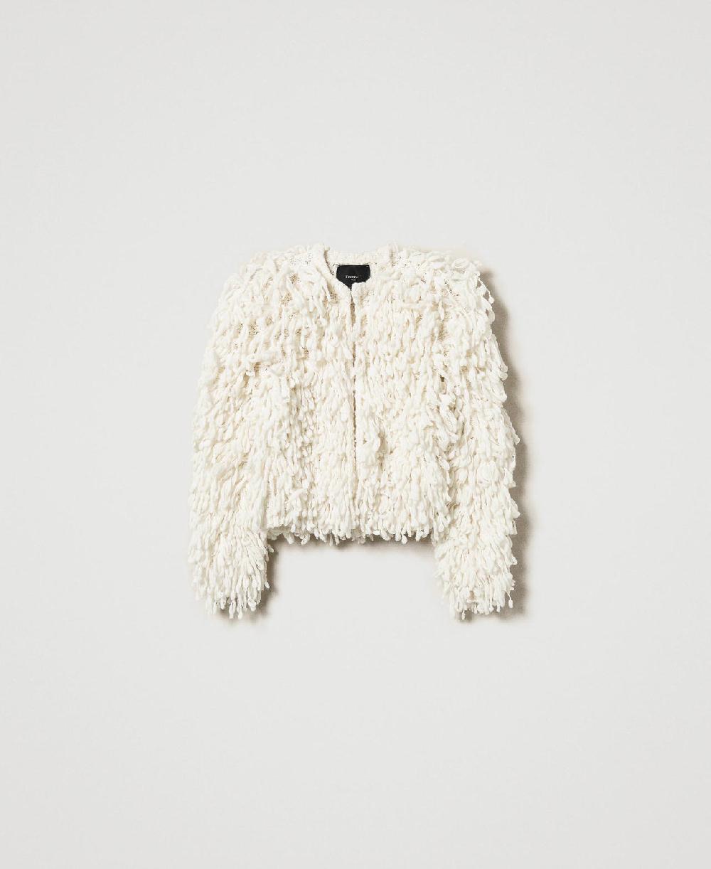 Scee by twin set Giacca 'Elizabeth' in maglia bouclé Offerta esclusiva