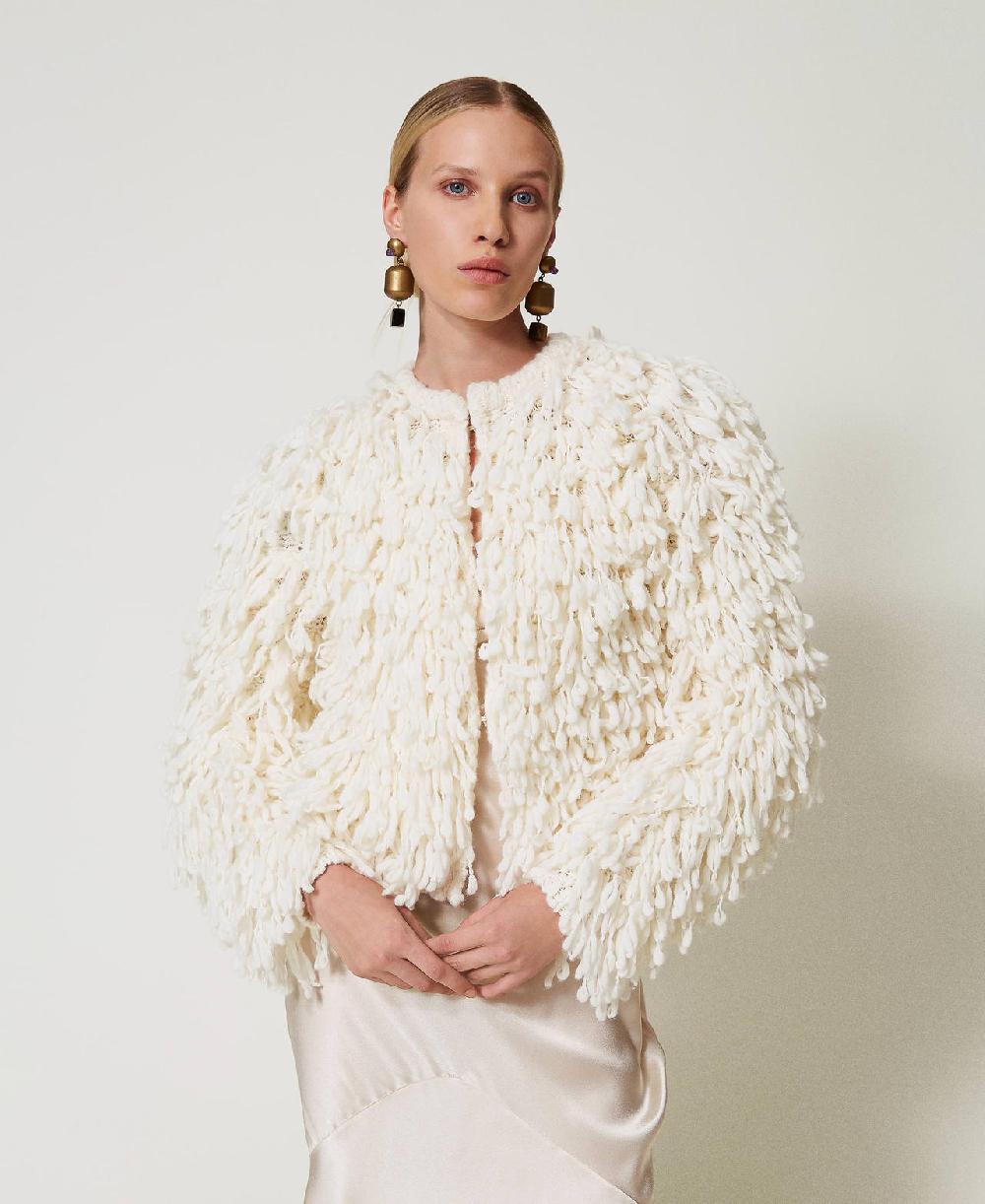 Scee by twin set Giacca 'Elizabeth' in maglia bouclé Offerta esclusiva