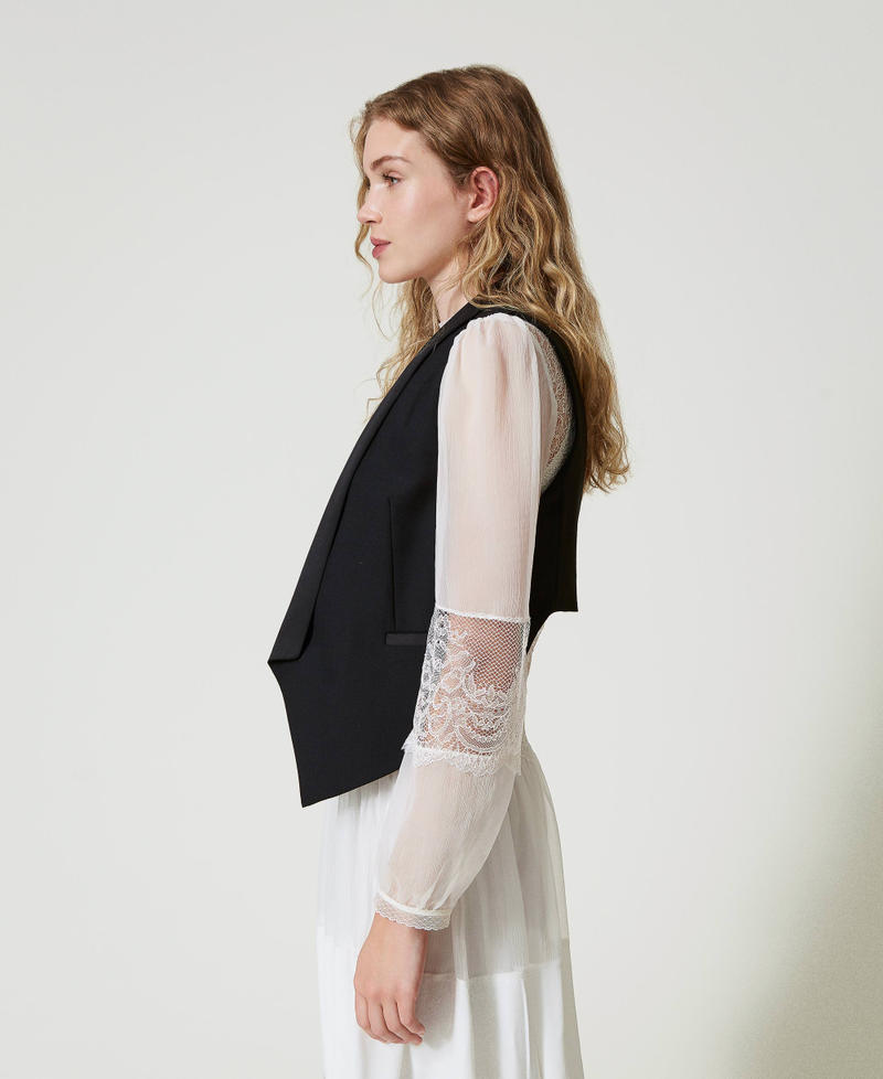 Scee by twin set Gilet in serge misto lana Cyber Monday