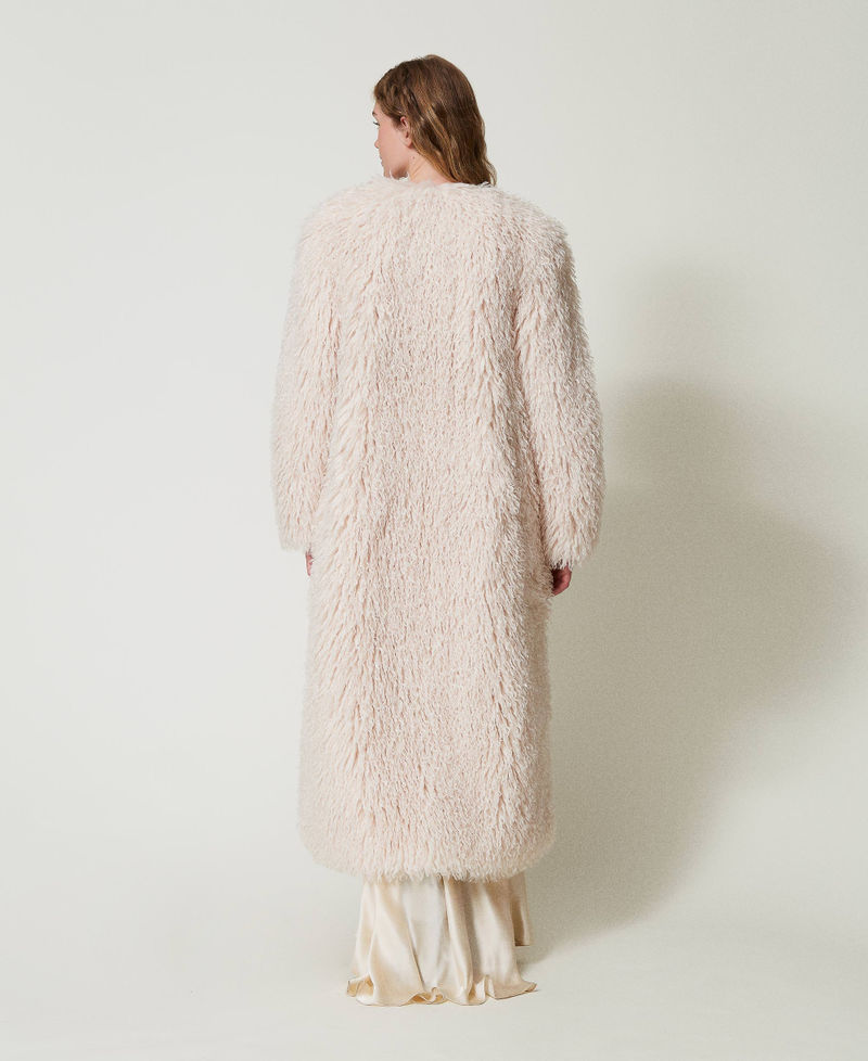 Scee by twin set Cappotto lungo in faux fur Offerta per la Festa della Mamma